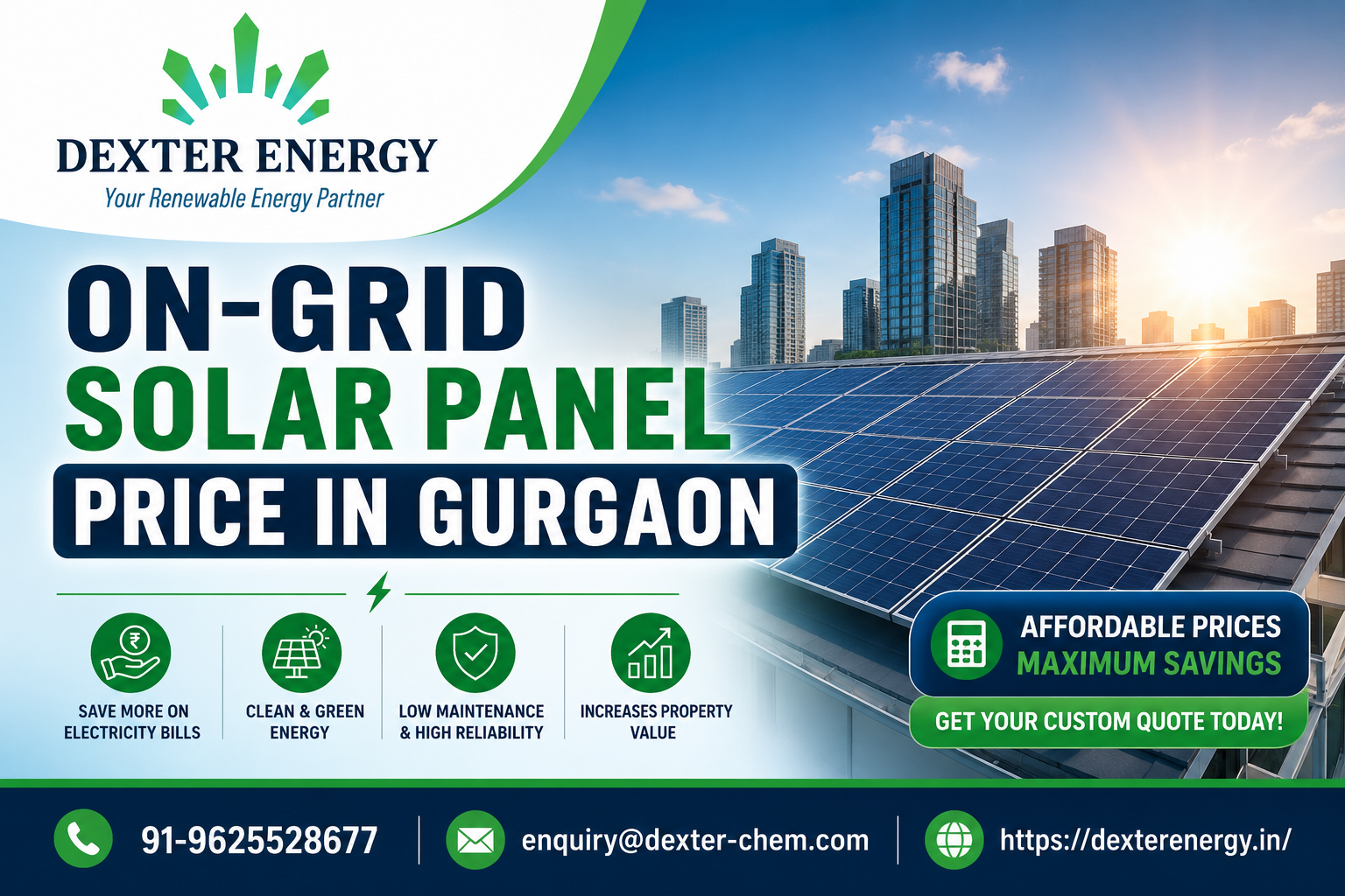 On-Grid Solar Panel Price in Gurgaon